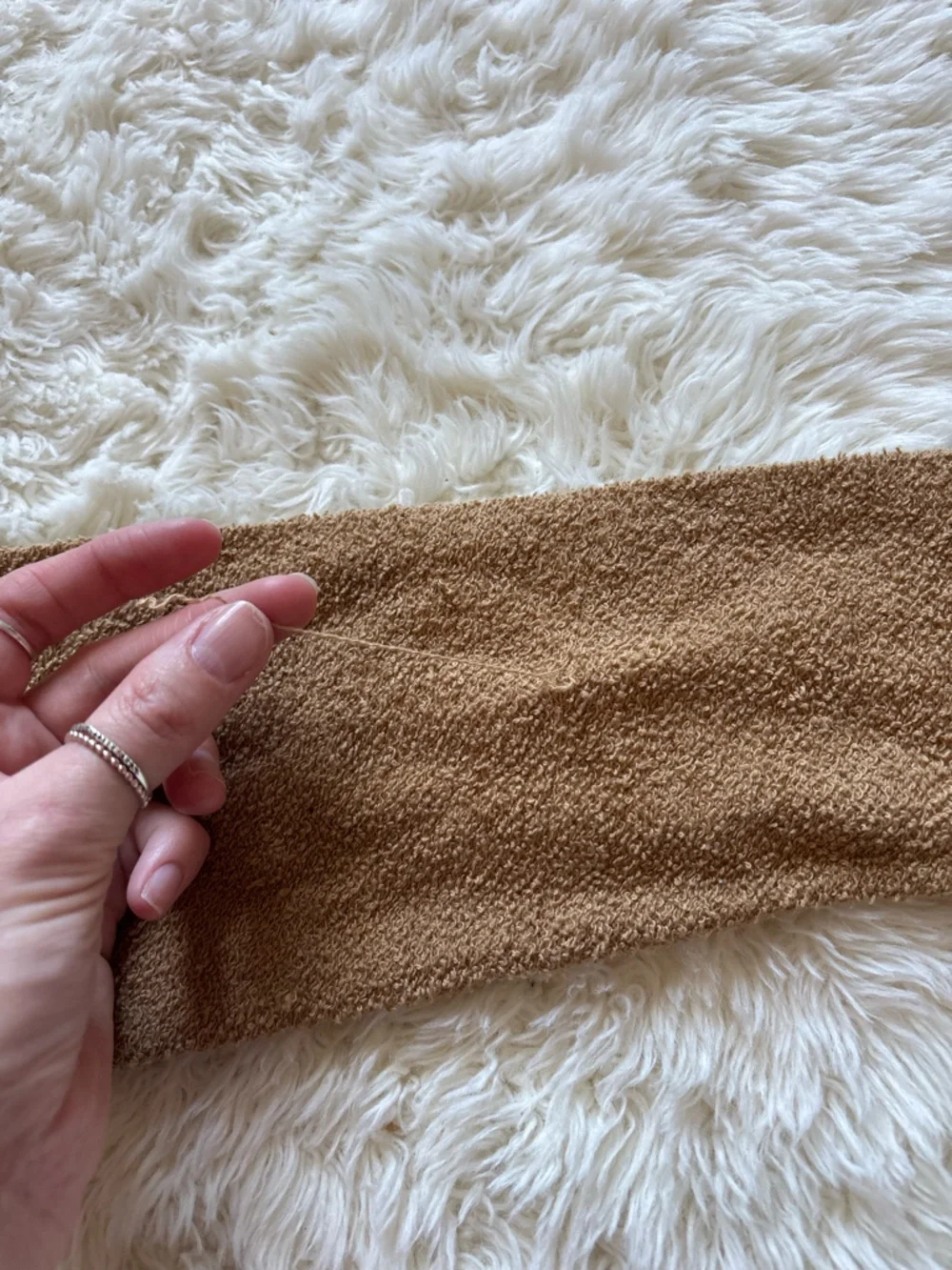 Fashion Nova Camel Brown Textured Hoodie - Picture 9 of 15